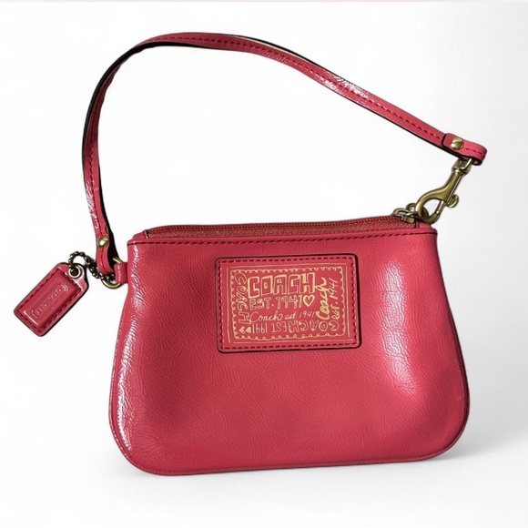Coach Poppy Pink Wristlet - Picture 1 of 2